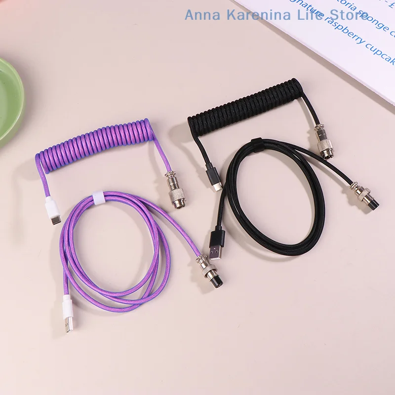 Механическая клавиатура спиральный кабель провод типа C USB-порта механическая