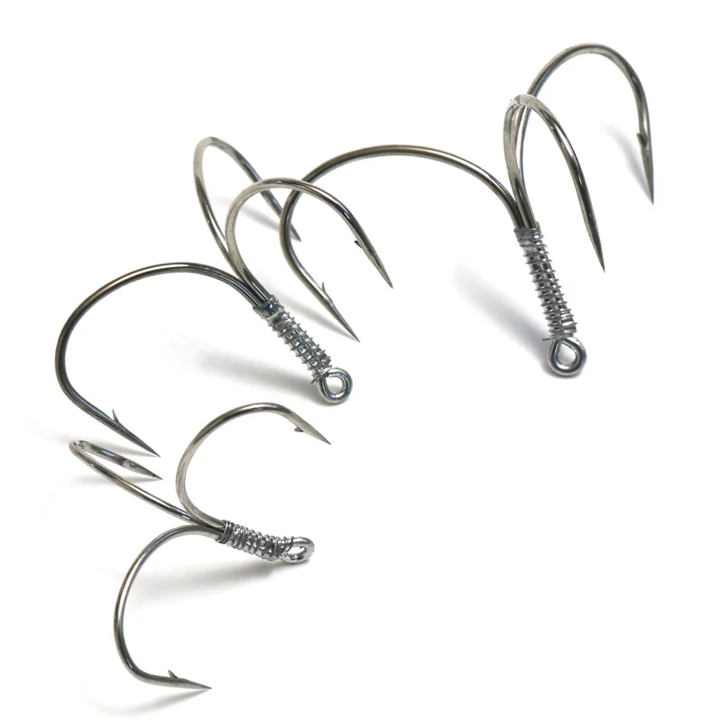 10/20/50PCS Three Hooks with Barb Anchor Hook Anchor Fish Hook Three Hair Hook Three Claw Hook  Fishing Gear and Fishing Hook enlarge