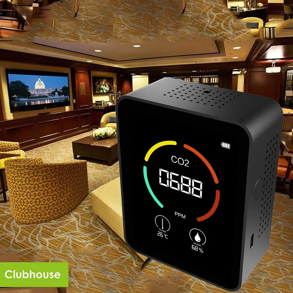 

Air Quality CO2 Carbon Dioxide Monitors Indoor Carbon Dioxide Hygrometer Combined Pollution Instrument Temperature Sensor