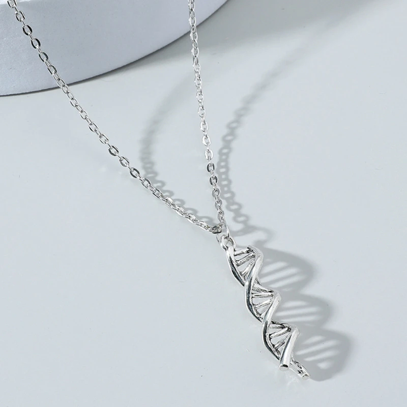 new arrival science jewelry dna necklace biology jewelry molecule necklace accessories for women brand jewelry hot sale free global shipping