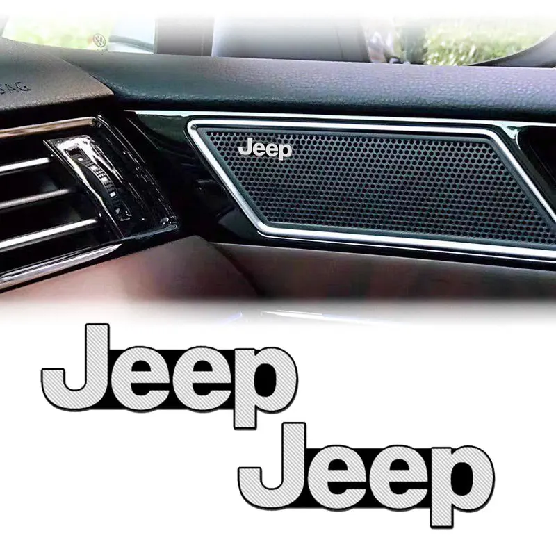 

New Car Styling Car 3D Speaker Audio Stereo Badge Car Sticker For Jeep Wrangler Grand Cherokee Compass Renegade Tyre Stem Caps