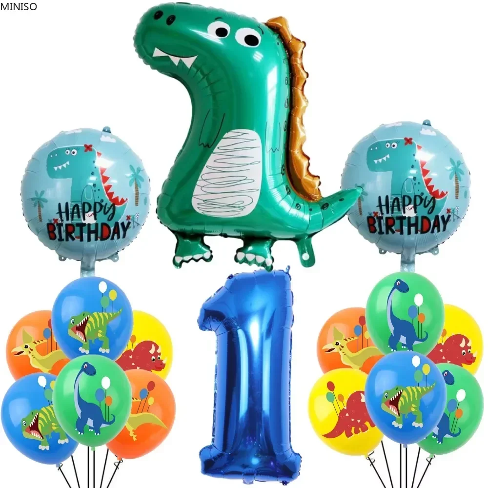 Украшения для вечеринки с изображением динозавра сафари в джунглях тематическая