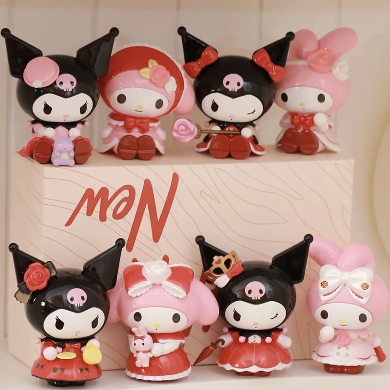 

Sanrio Роза и пиагет Коллекция мультфильмов мой мелодия Kuromi Kawaii аниме украшения периметр фигурка модель подарок игрушки