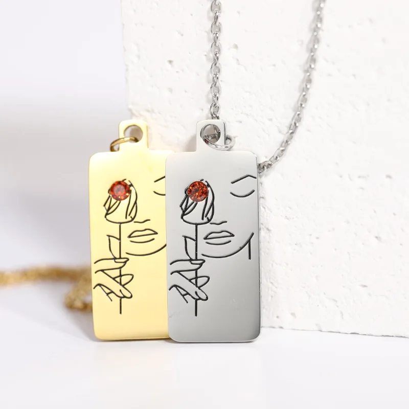 Новинка изящная мифологическая резьба красота и Роза кулон ожерелье для женщин