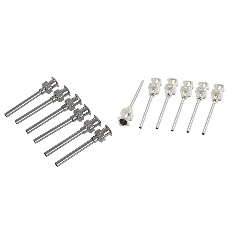 

12 шт нержавеющая сталь Luer Lock Дозирующий Наконечник иглы 1 дюйм длина-6 шт 12 Манометр и 6 шт 16 манометр