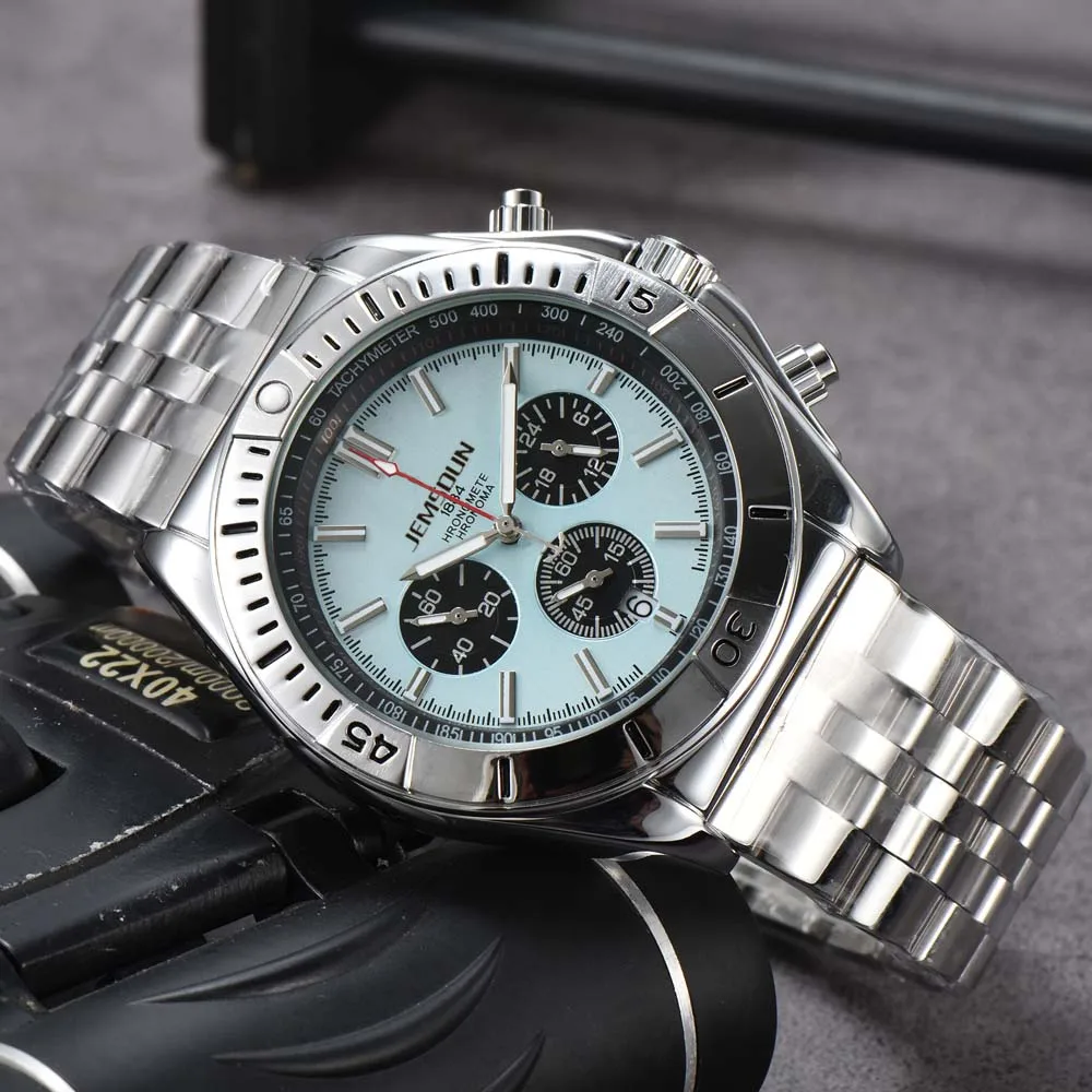 

Top Quality Classic Style B01 Original Watches for Mens Full Stainless Steel Automatic Date Watch Sports Chronograph AAA Clocks