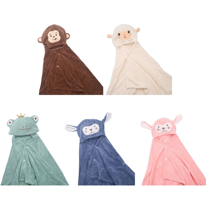 

Toddler Baby Hooded Towels Newborn Kids Bathrobe Super Soft Bath Towel Blanket Warm Sleeping for Infant Boy