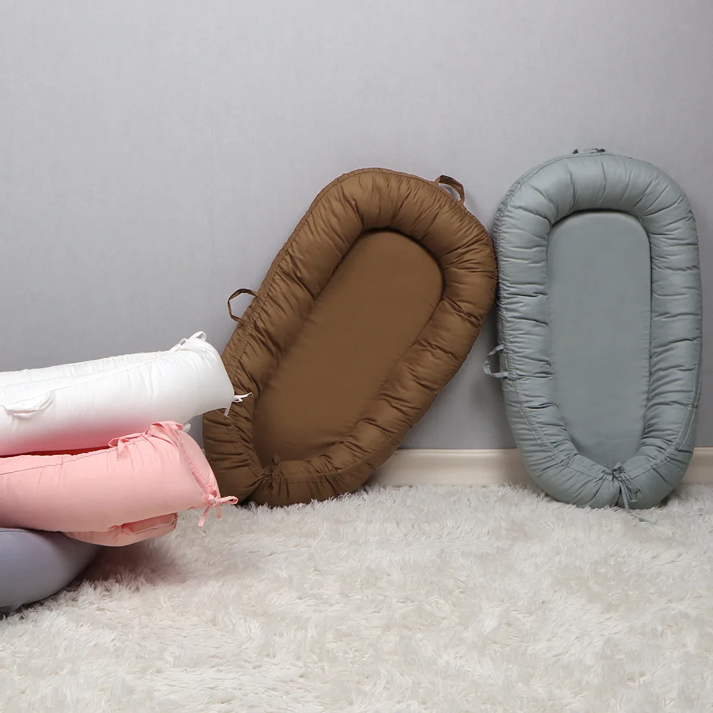 Портативная кроватка для малышей 90x50 см, прочная хлопковая переносная детская кроватка, постельное белье для новорожденных от AliExpress WW