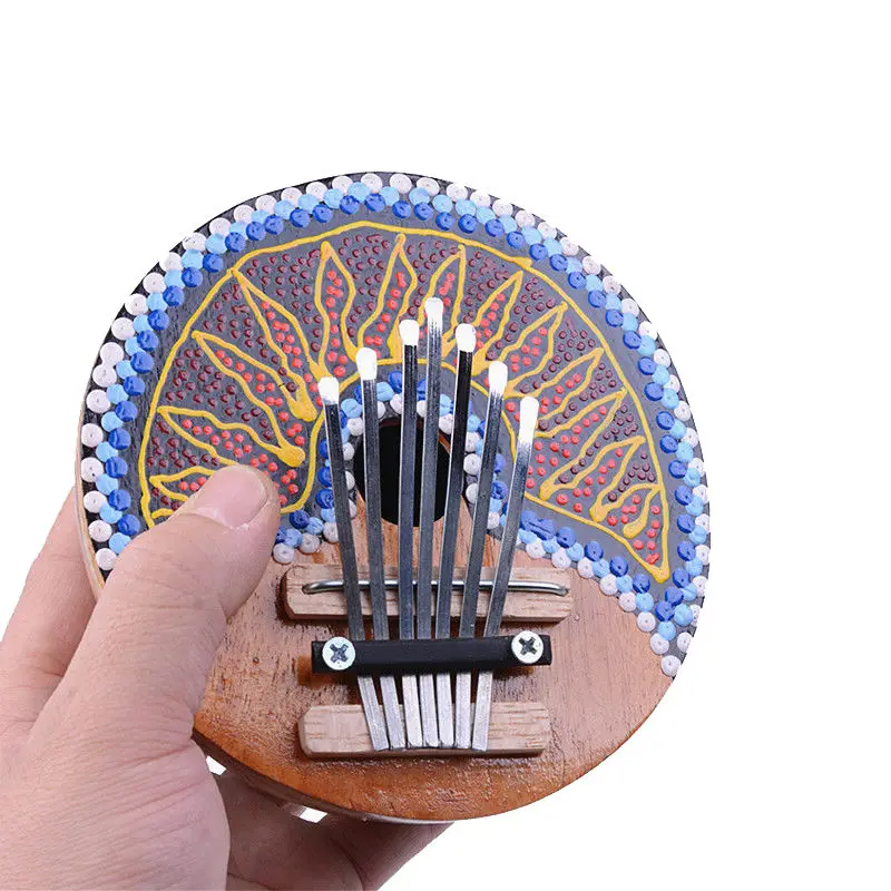 

7 Keys Kalimba Natural Coconut Shell Portable Ethnic Style Handmade Creative Stage Performance Keyboard Musical Instruments 2022