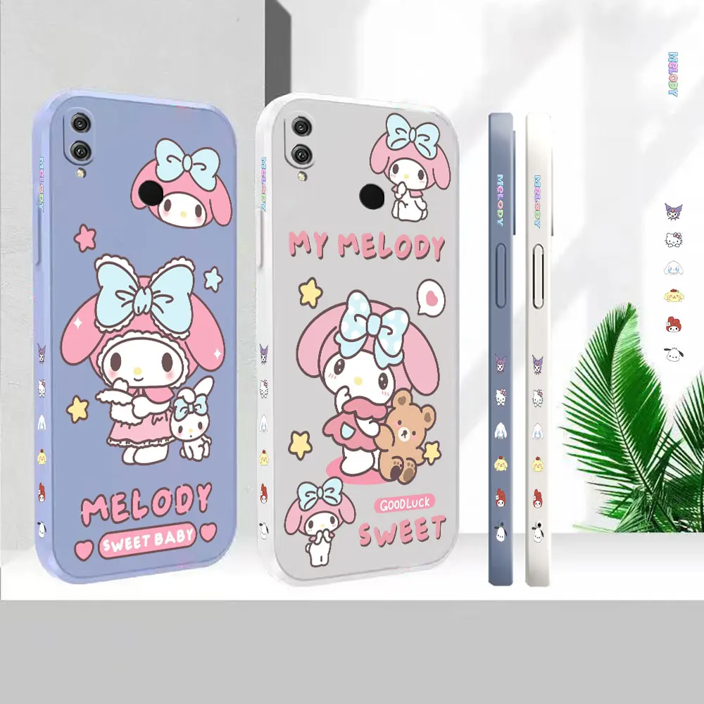 

Liquid Silicone Case For Honor 80 70 60 50 SE GT 30 30S 20 20S 10 9 8X Pro Plus Max Lite 4G 5G Anime Cute My Melody Cover Funda