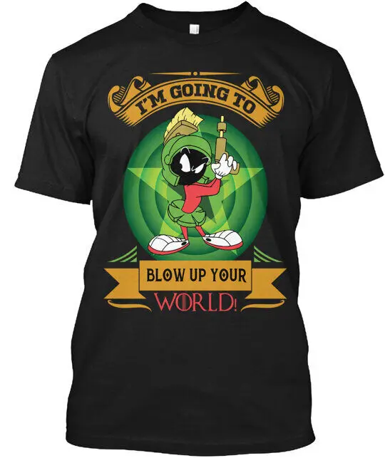 Футболка Marvin The Martian высокое качество 100% хлопок короткий рукав