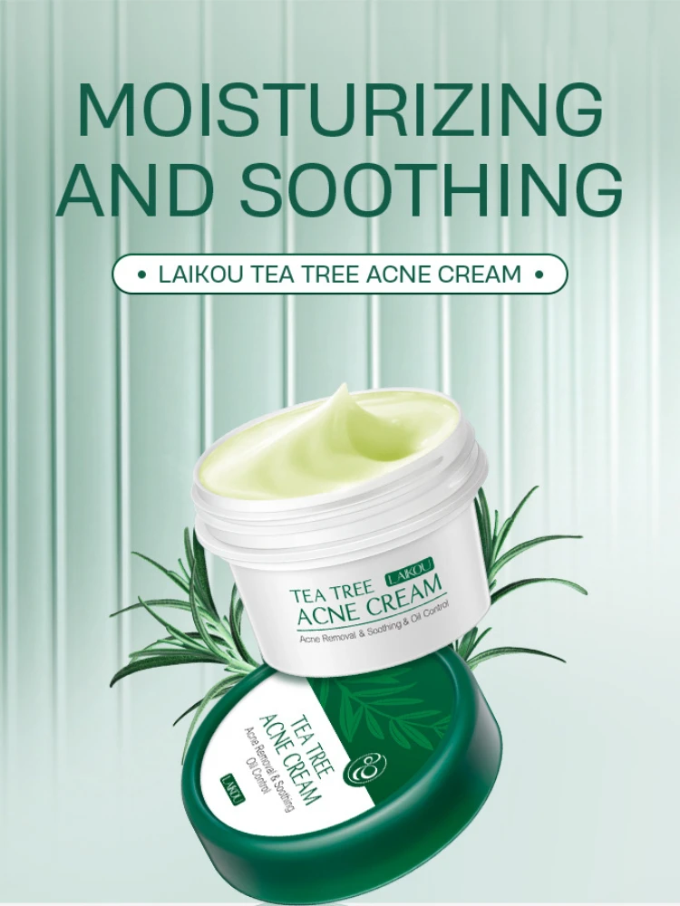 Tea Tree Acne Cream Soothing Removal Oil Control Promote Skin Cell Metabolism And Cure Lncrease Moisture 20g |