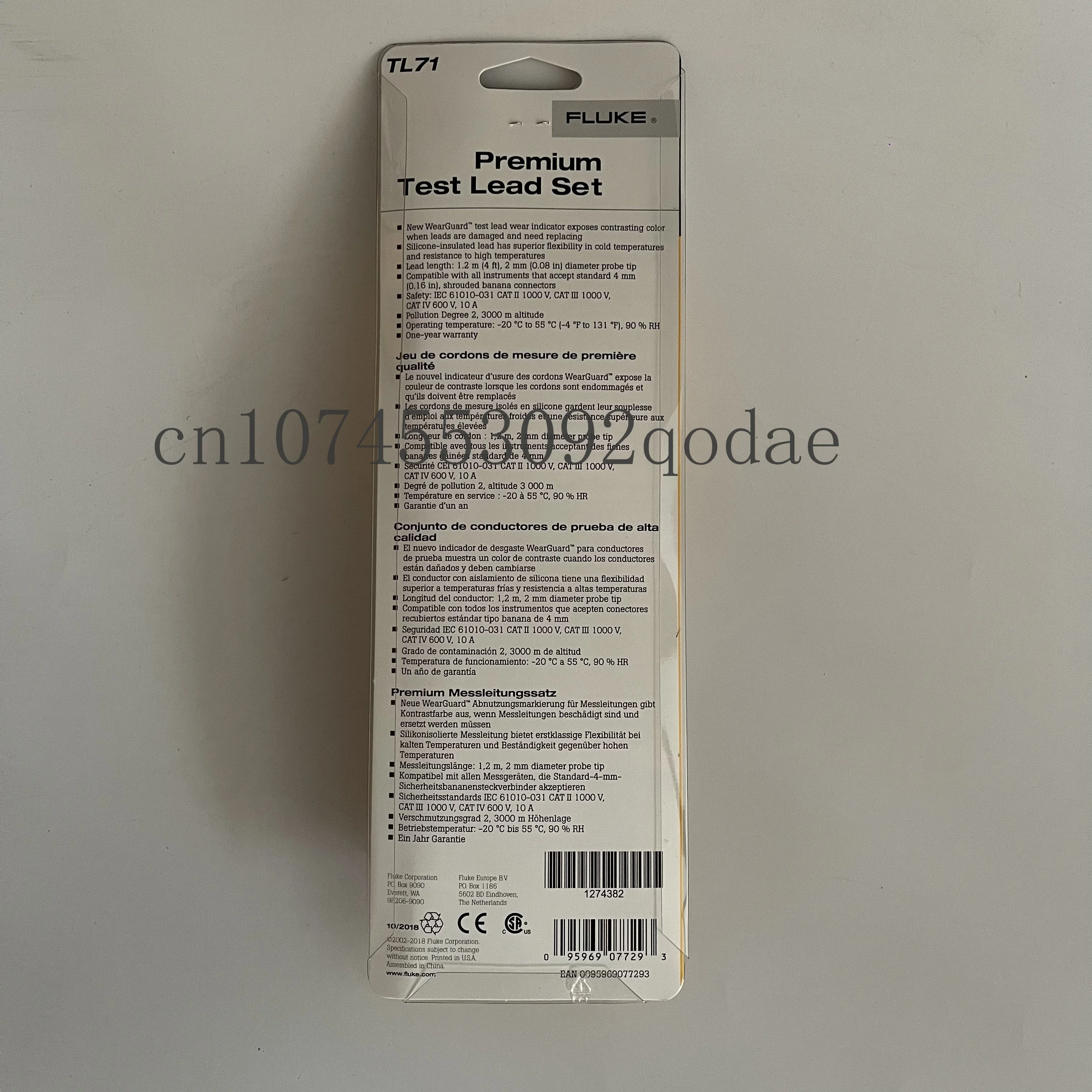 Оригинальный тестовый набор премиум-класса FLUKE TL71