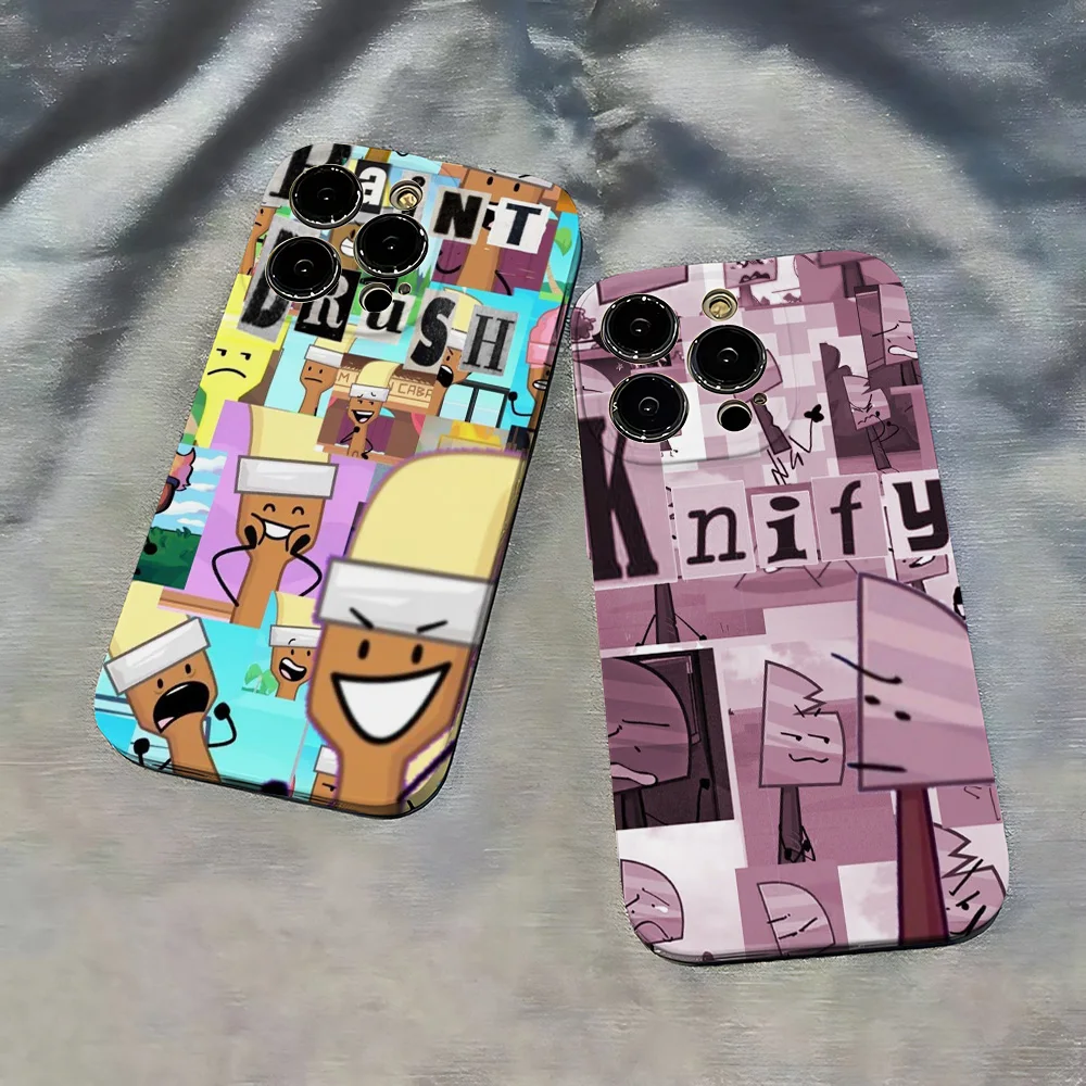 Чехол для телефона Bfdi Battle For Dream Island iPhone 16 15 14 13 12 11 Pro Max XS XR XSMax 6 7 8 Plus глянцевая