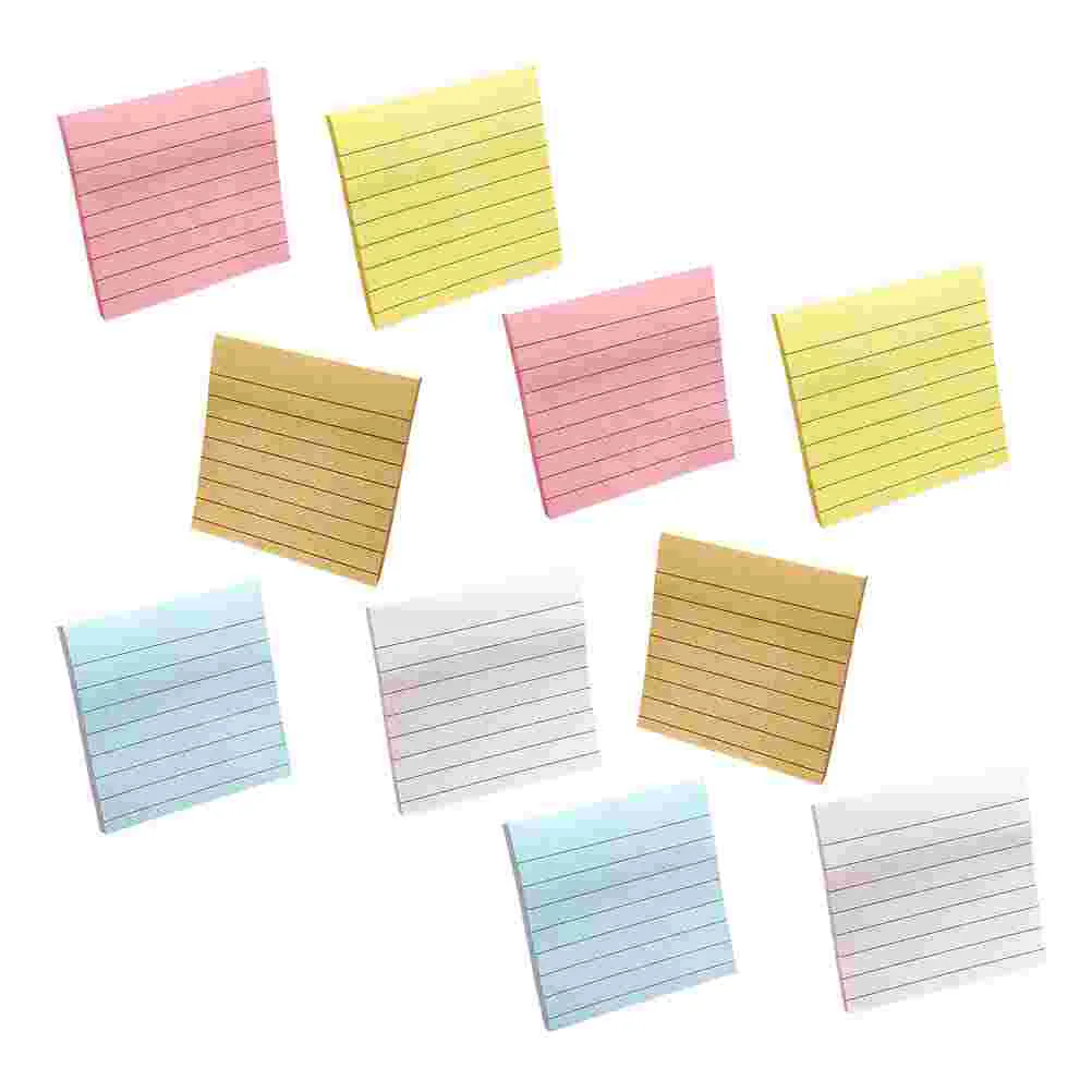 

10pcs Self-adhesive Memo Stickers Paper Adhesive Notes Memo Notes Adhesive Notes for Students School Office