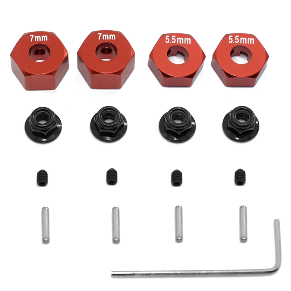 

Metal Hex Wheel Hubs Pins And M4 Flanged Lock Nuts Set For Traxxas Slash 2WD 1/10 Upgrade Parts Replace 1654 3654