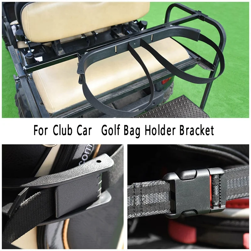 

Golf Bag Holder Bracket Attachment Cart Rear Seat Golf Bag Holder Rack Assembly For EZGO Club Car Yamaha