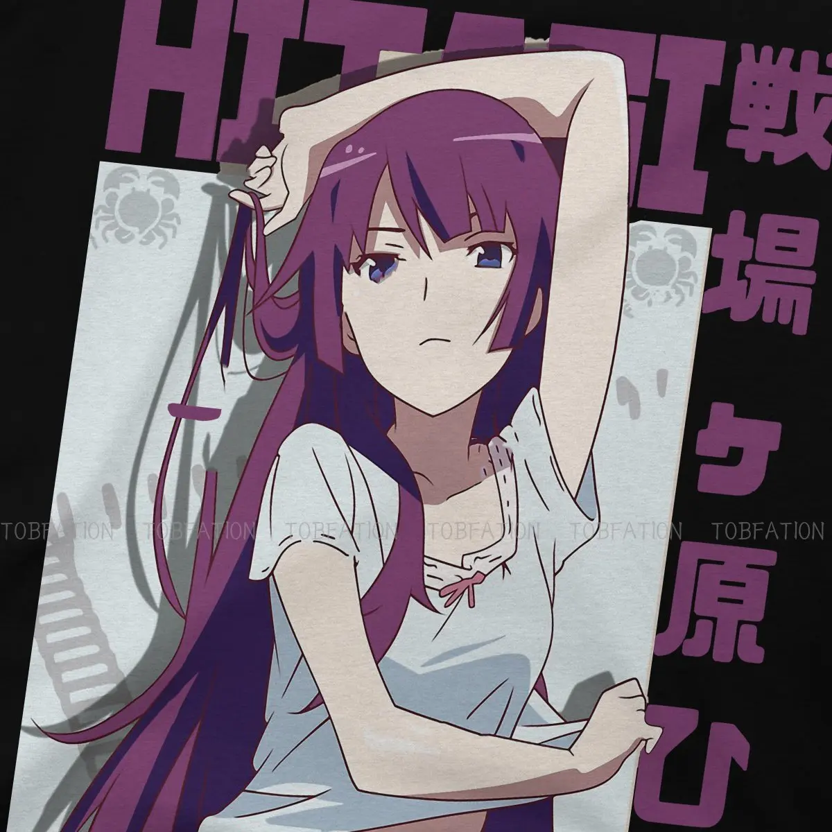 Футболка Monogatari для молодых людей странная художественная чтения senjougaхара Hitagi