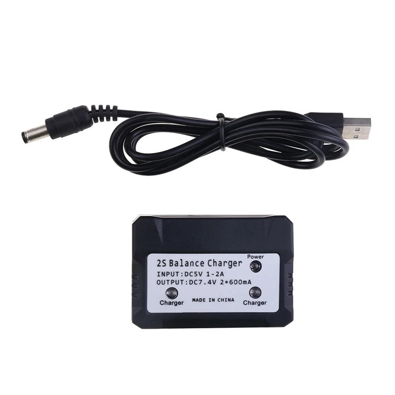 

1 Piece 7.4V XH-3P Quick USB Charger RC Car Airplane Black For Wltoys 144001 124019 12428 284131 K989 K969 XK K130 A160 WL917