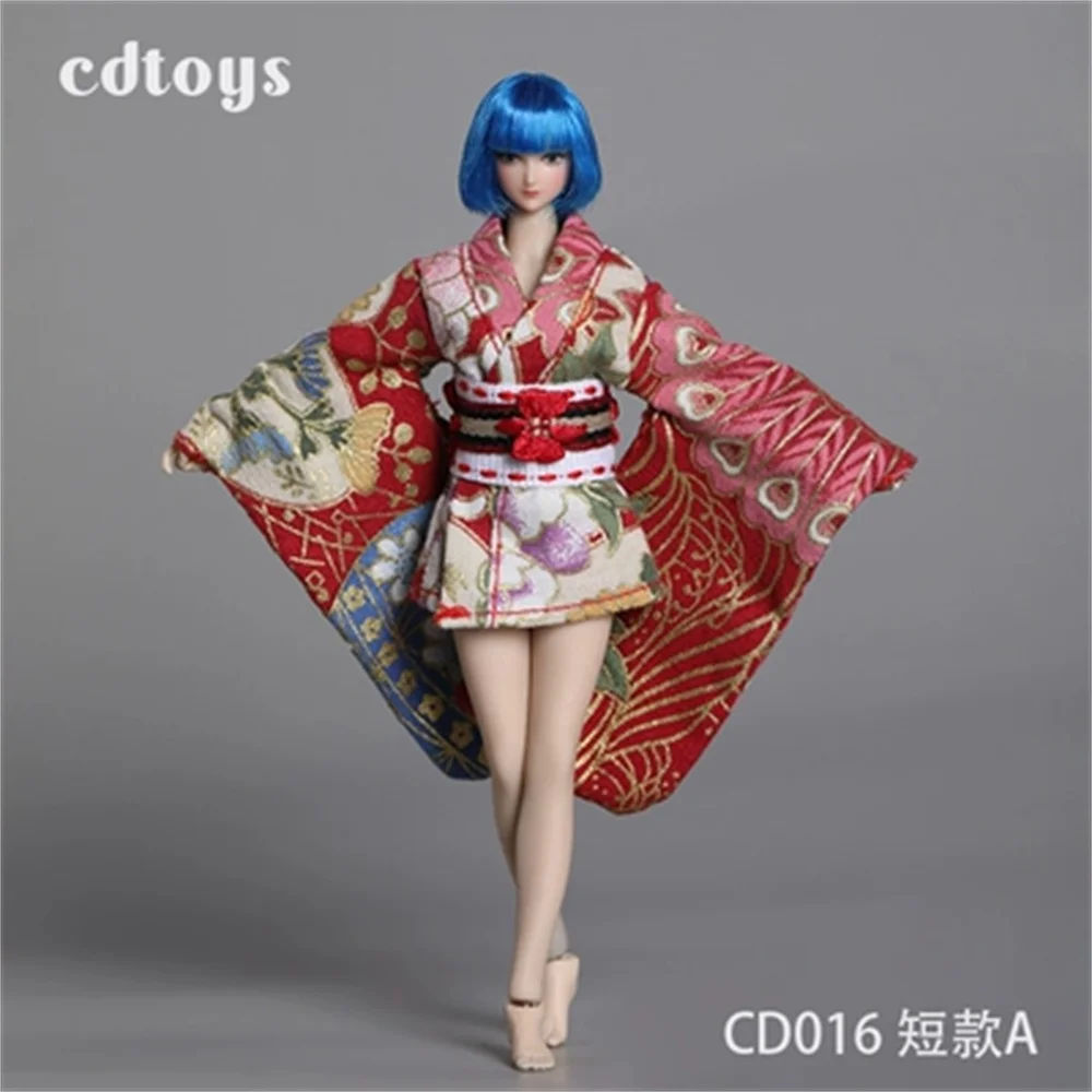 Cdtoys Cd016 1/12 женщина-солдат длинное короткое кимоно с принтом модель древней одежды