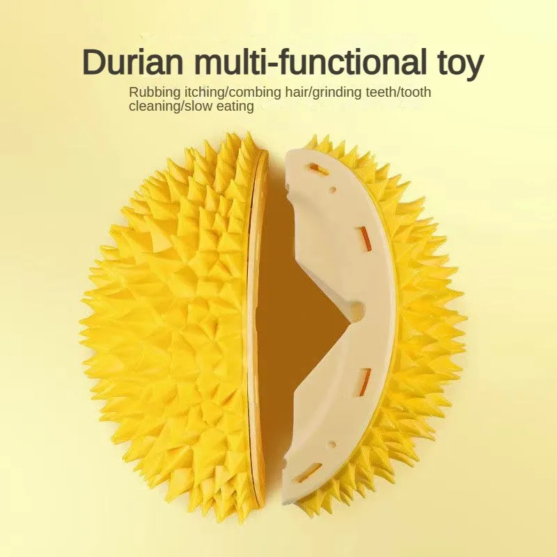 

Pet Comb Removable Cat Corner Scratching Rubbing Brush Durian-shaped Pet Hair Massage Comb Kitty Grooming Cleaning Scratcher