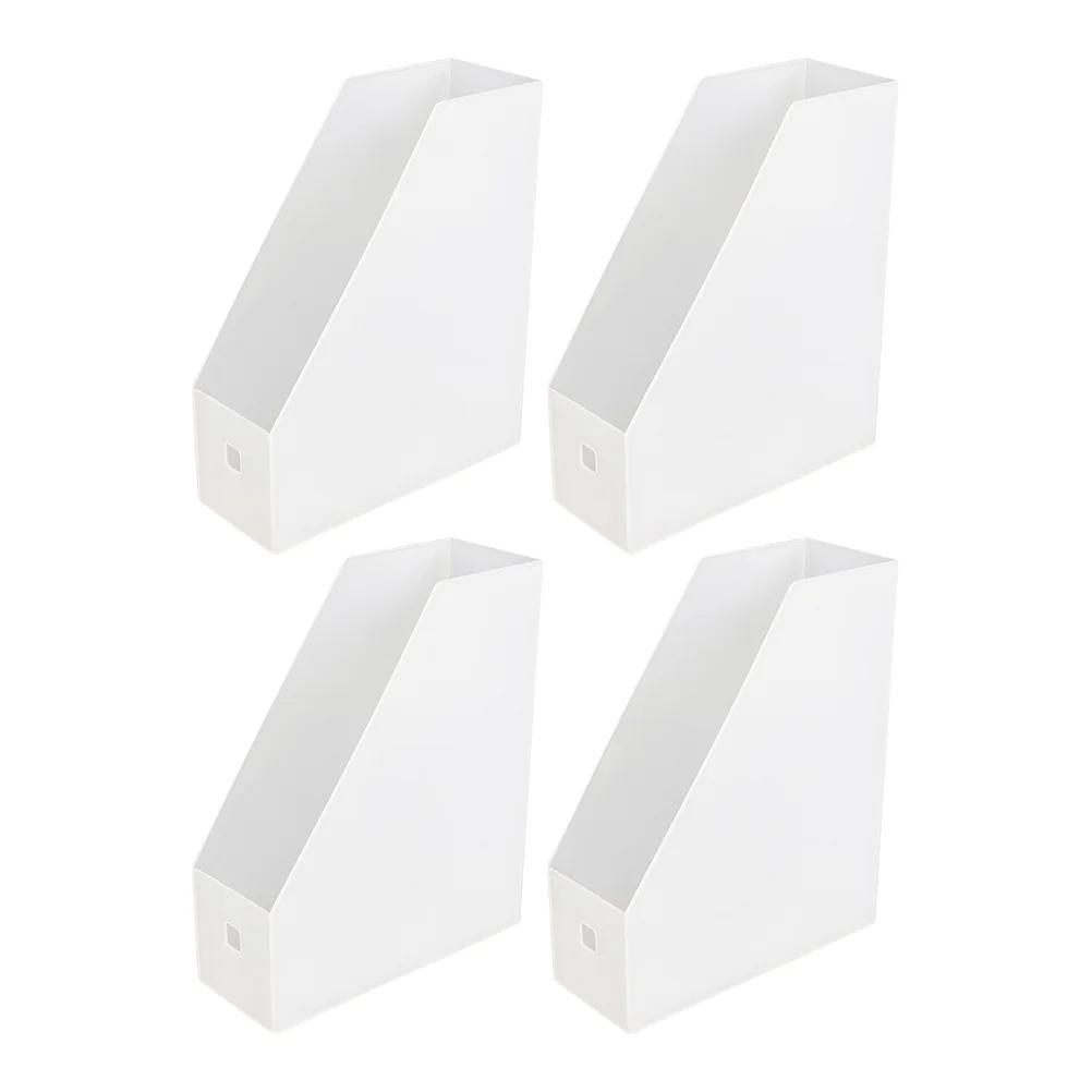 

2 Pcs File Storage Rack Office Supplies Plastic Folders Container Holder Document Vertical Bookshelf Organizer