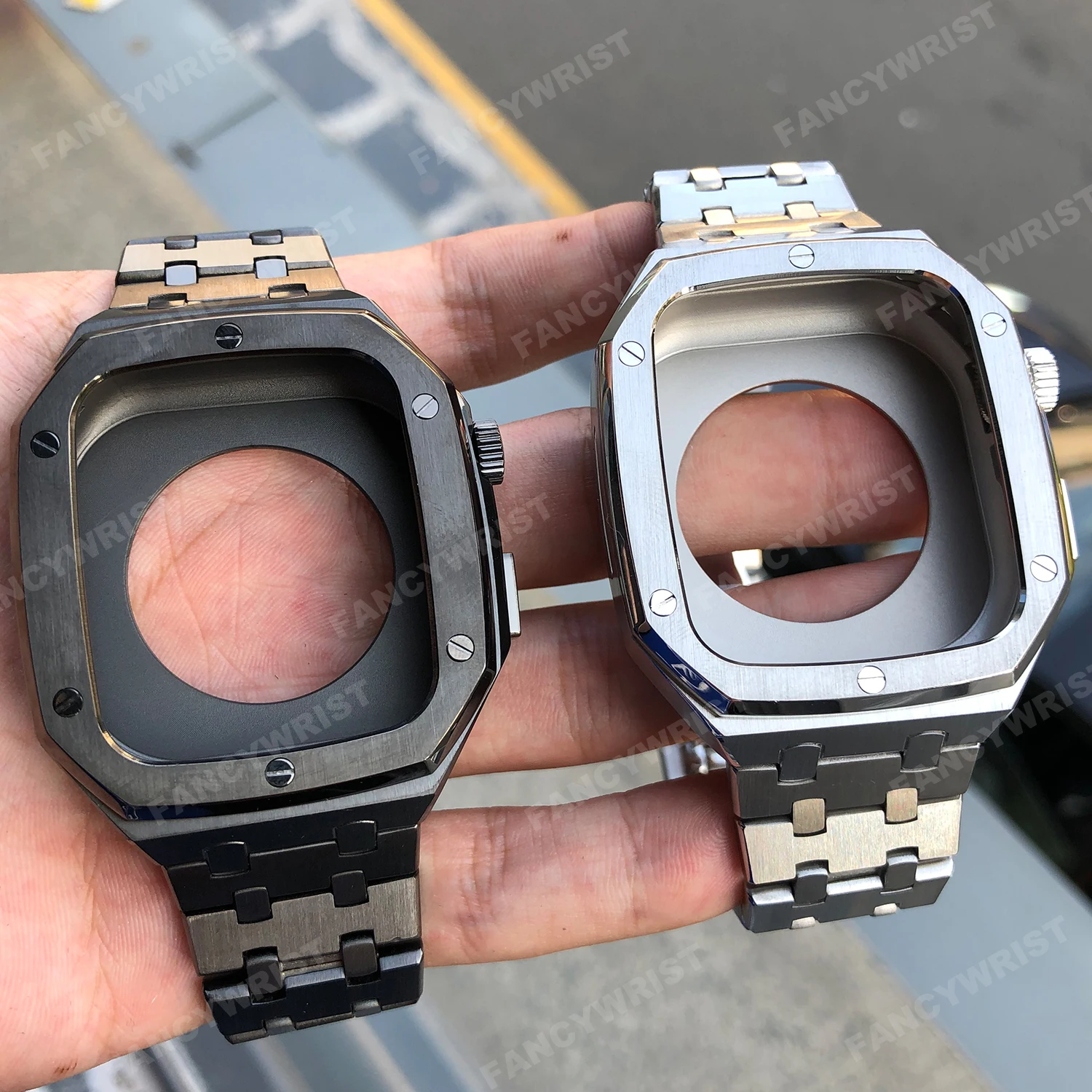 Luxury Modification Kit for Apple Watch 8 7 Case Strap 45mm 44mm Metal Bezel Frame Mod for iwatch Series 6 5 4 3 SE Accessories
