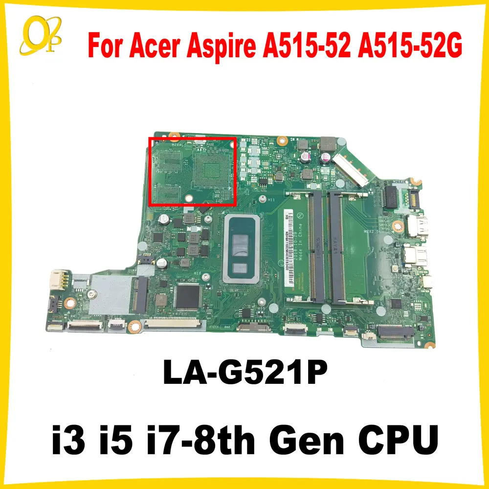 Материнская плата EH5AW LA-G521P для Acer Aspire A515-52 A515-52G материнская ноутбука с