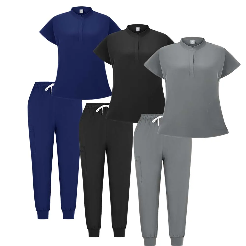 Модная медицинская униформа женские наборы скрабов больничные врачи аксессуары