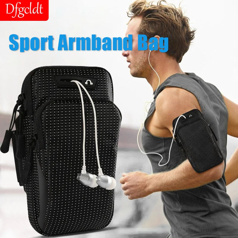 

Universal 6.8'' Waterproof Sport Armband Bag Luminous for Outdoor Gym Running Arm Band Mobile Phone Bag Case Coverage Holder