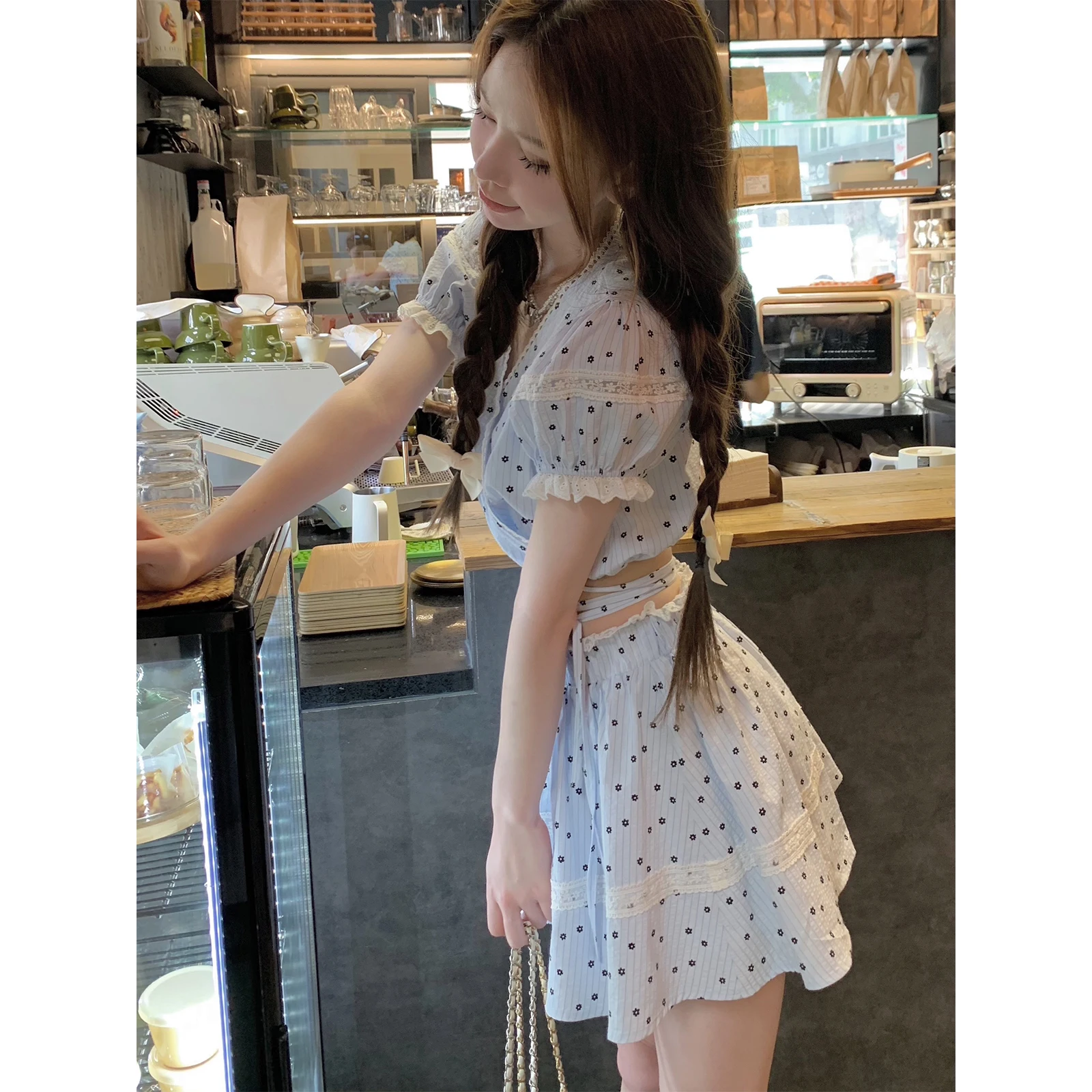 Женский цветочный костюм Theture лето 2024 Новое поступление популярное красивое