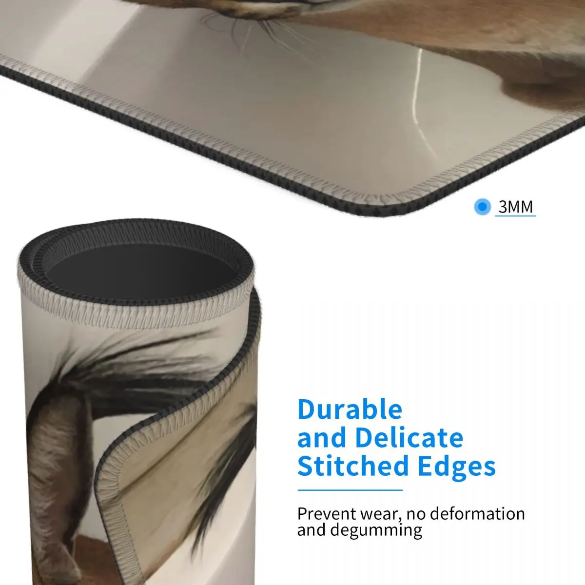 Милый игровой коврик для мыши Floppa с мемом Противоскользящий резиновой основой