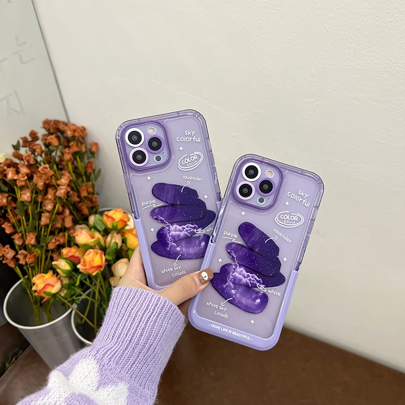 Purple Graffiti Paint Bracket Phone Case With Holder for iPhone 14 13 12 11 Pro Max Case iPhone 14 13 12 Pro 14 Plus Soft Cover