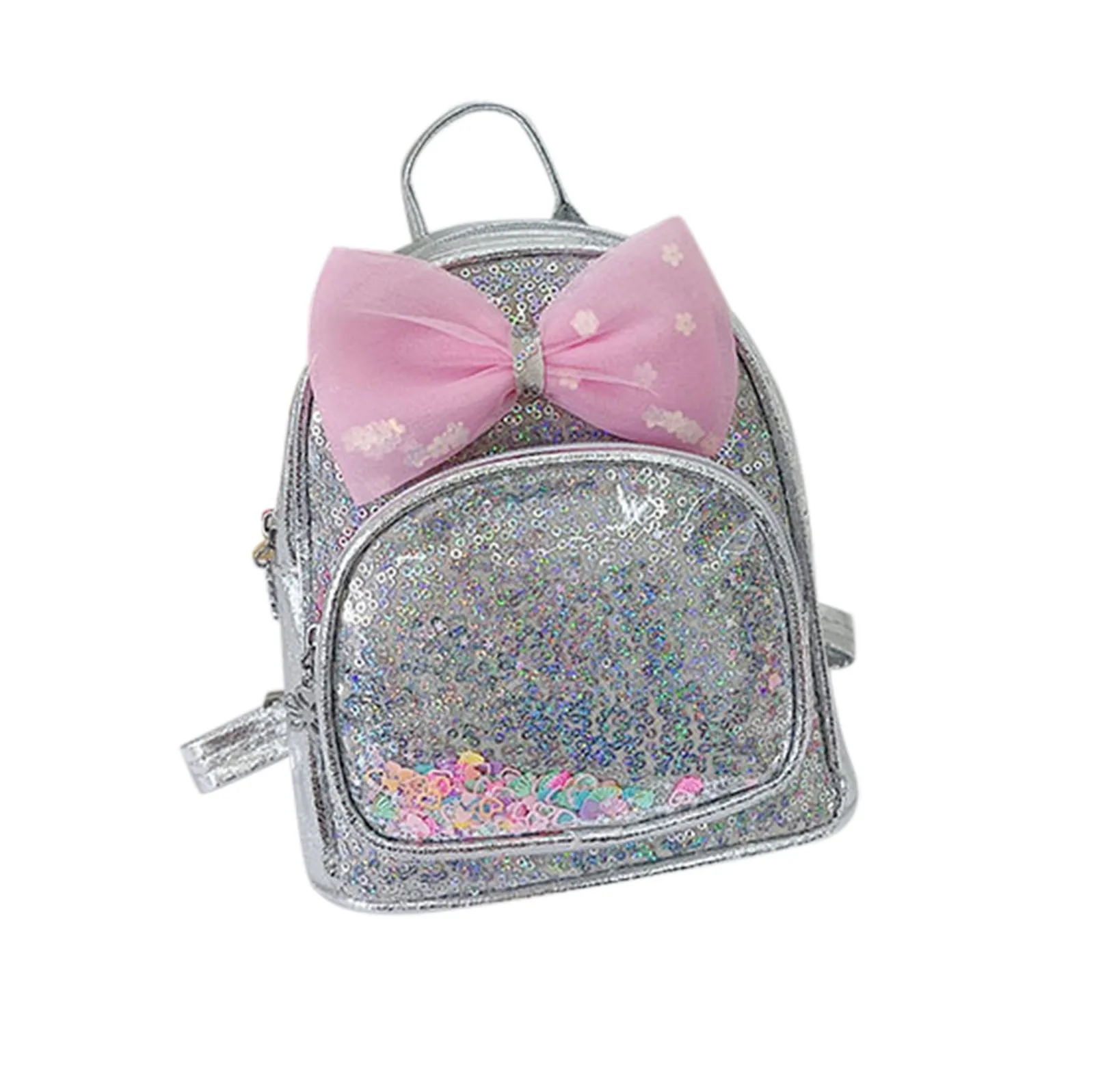 

Kids Backpack Girls Rolling Sequined Bag Children's Pink Cute Bow Backpack Girl School Bag Small Preschool Backpack Boys