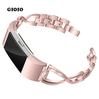 fashion luxury diamond strap for huawei band 5 sports watchband womens metal x elegant bracelet for fitbit charge 2 3 4 5 bnads