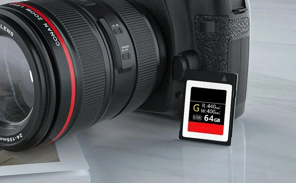 Карта памяти MLC XQD 5X Tough Flash Memory Card 64 ГБ/128 ГБ Высокоскоростная серия G | Максимальное