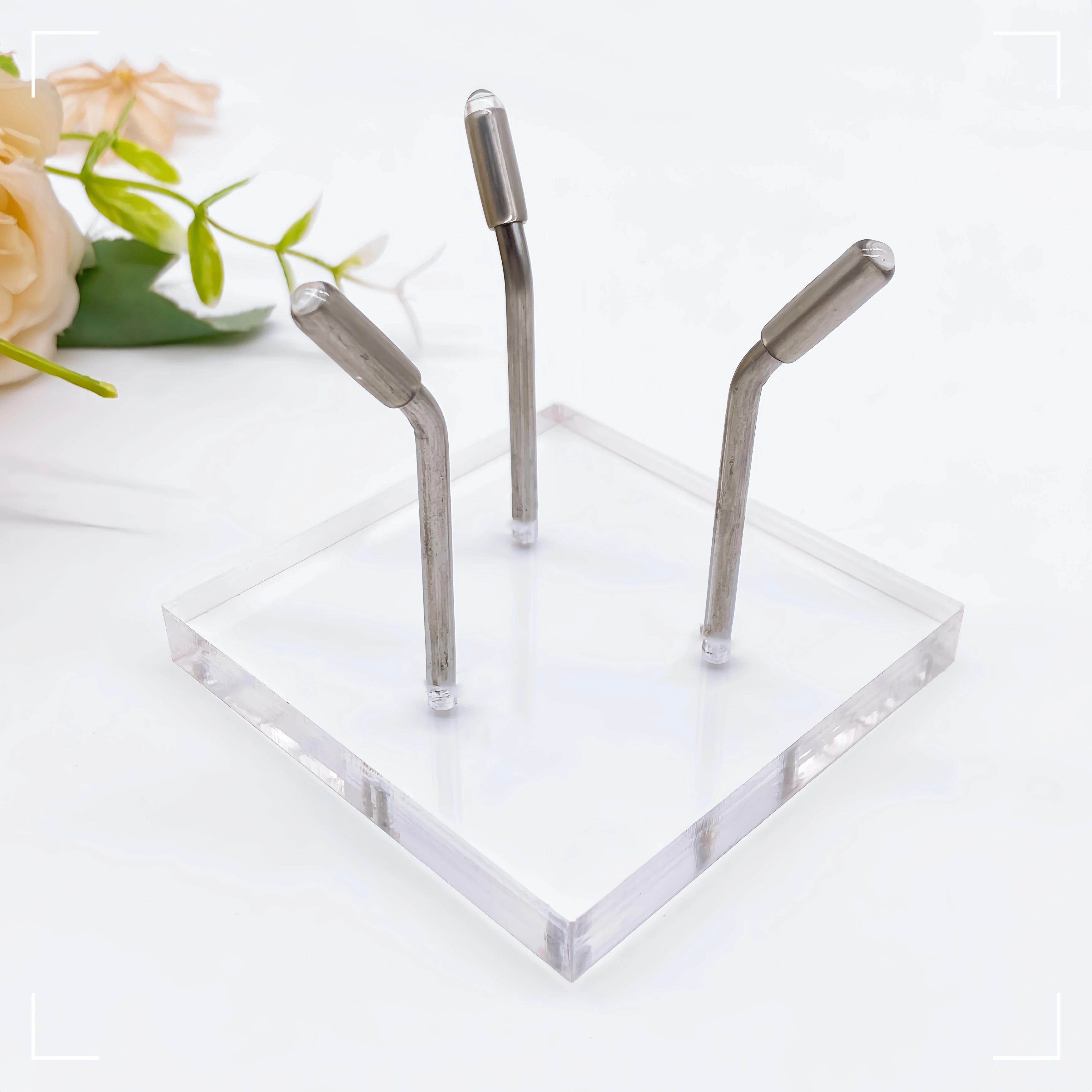 Акриловая металлическая подставка для рук поддержка минеральная основа