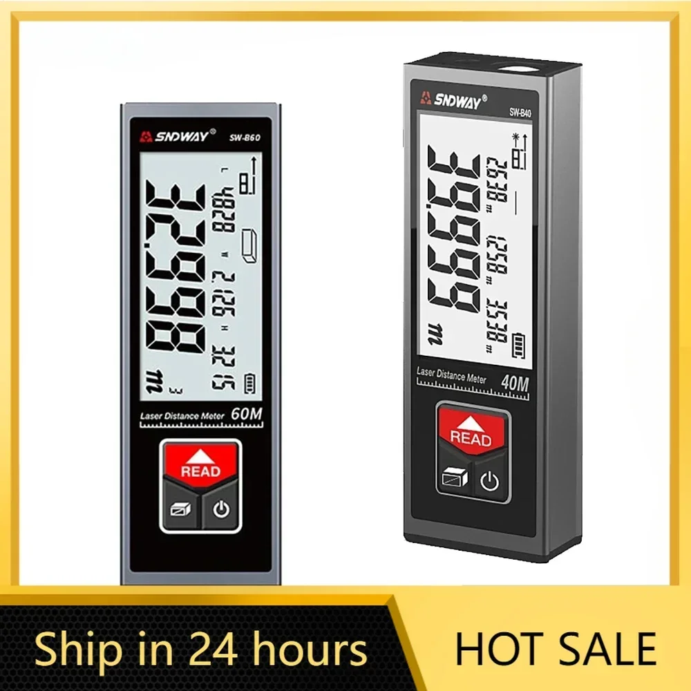 SNDWAY SW B40 B50 B60 Лазерный дальномер Перезаряжаемый цифровой Мини-лазерный Trena