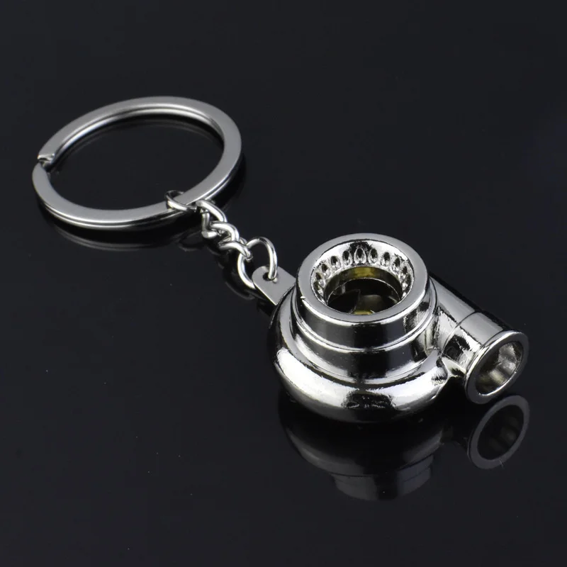 

Color mini rotary turbocharger 1-piece modified metal key chain best car interior pendant and personal backpack accessories