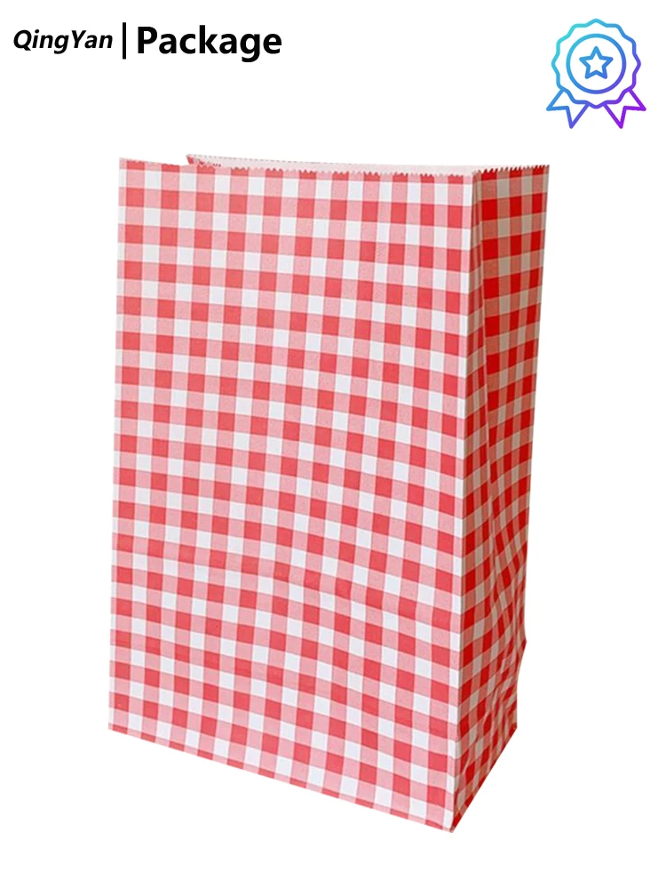 

INS Style Color Checkered Romantic Gentle Girly Heart Storage Photo Props Macaron Candy Color Storage Paper Bag