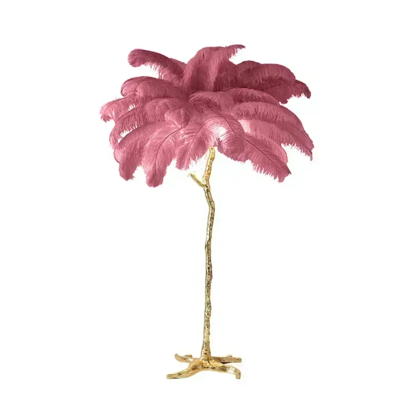 

Nordic Feather LED Floor Lamp Modern Luxury Ostrich Standing Lamp for Living Bedroom Sofa Corner Home Decor Live Broadcast Room