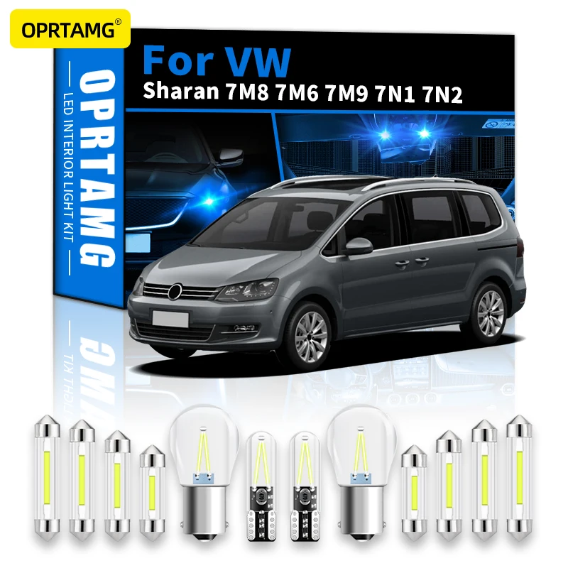 

OPRTAMG Canbus для Volkswagen VW Sharan 7M8 7M6 7M9 7N1 7N2 2005-2022, Автомобильный светодиодный внутренний купол, карта, освесветильник номерного знака