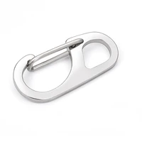 1pc portable steel spring hanging buckle simple mini carabiner keychain camping hiking edc gadget