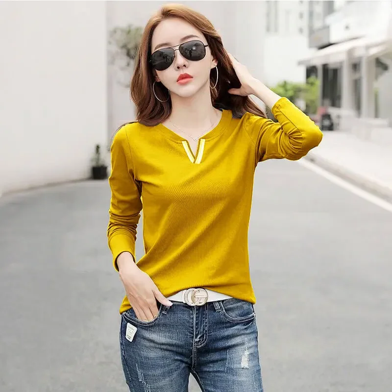 

Корейская версия новой свободной рубашки с V-образным вырезом и однотонной подкладкой, GRAY22