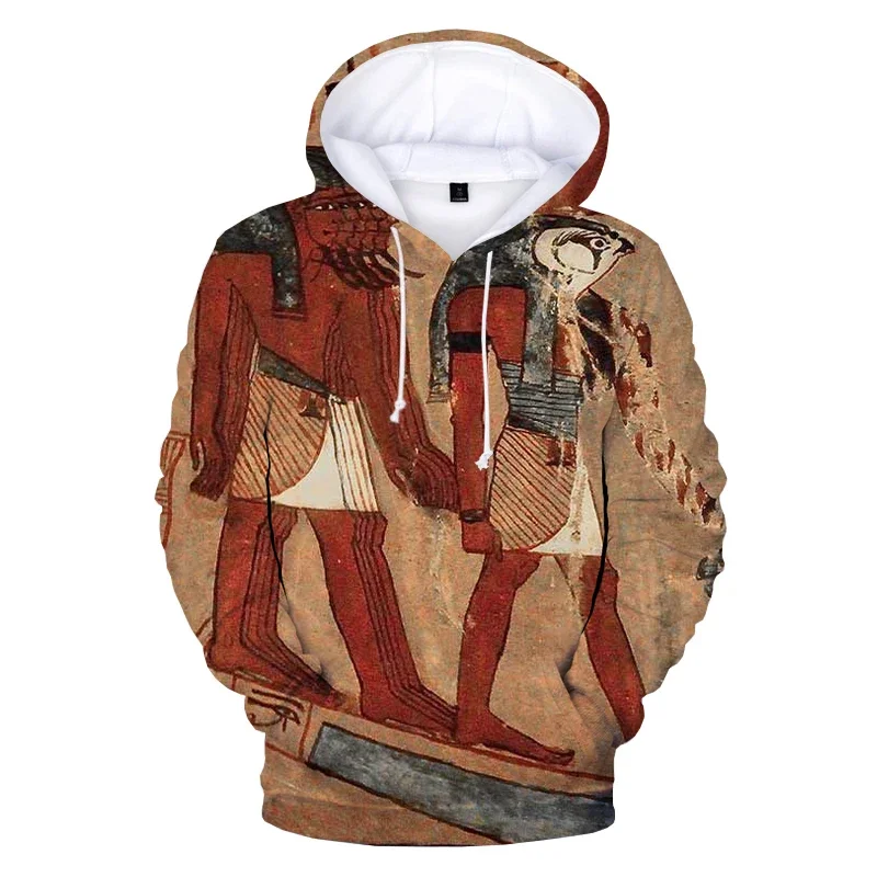 Толстовка с капюшоном египетского искусства толстовка 3D принтом для мужчин и