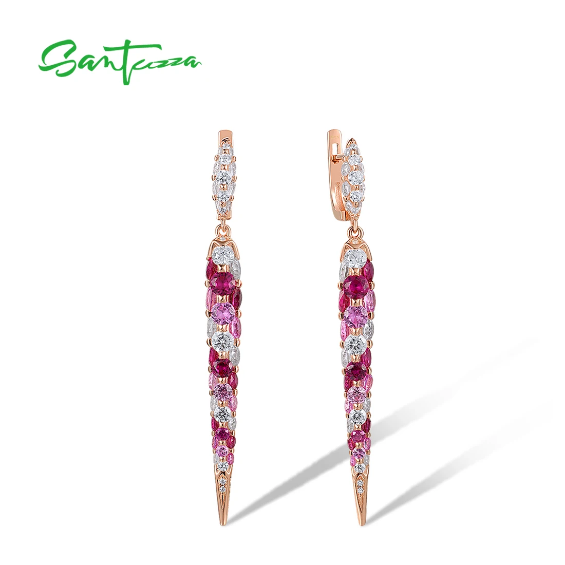 SANTUZZA настоящие висячие серьги из стерлингового серебра 925 пробы для женщин