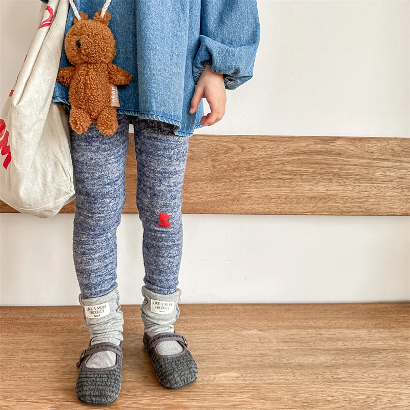

New Autumn Girl Children Letter Tights Leggings Boy Infant Print Outdoor Casual Pants Baby All-match Cotton Trousers Kid Costume