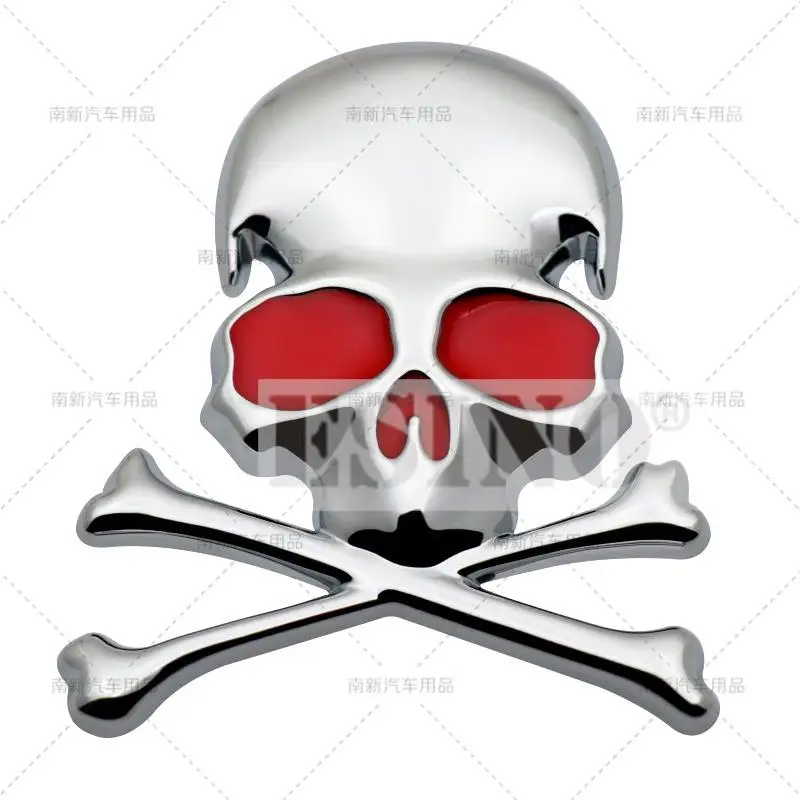 

Стайлинг автомобиля Забавный Череп 3D металлический хром цинковый сплав клейкая искусственная наклейка значок на крыло стикер наклейка автомобильный аксессуар