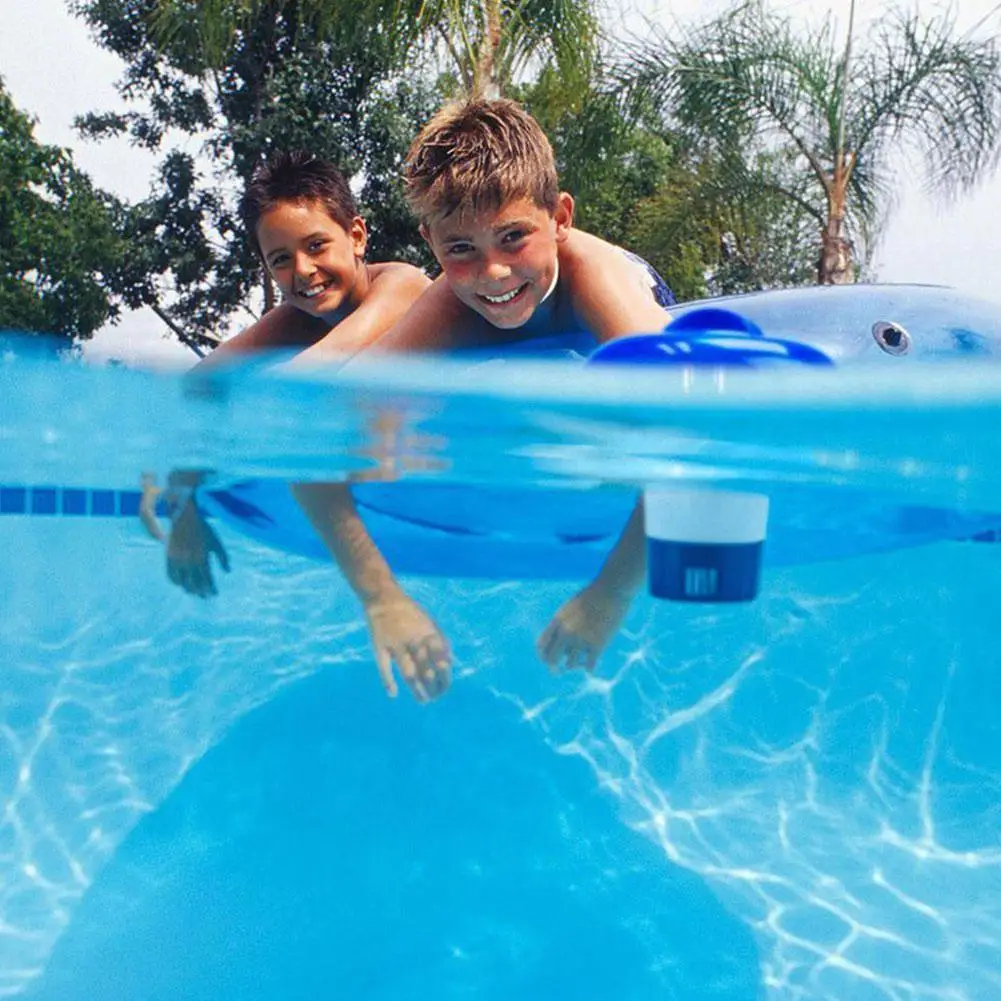 Плавающий дозатор хлора для бассейна дезинфекционный насос с термометром