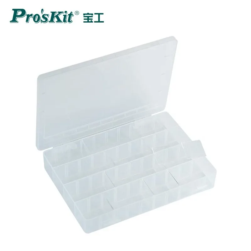 

Pro'skit 203-132H многофункциональная стандартная пластиковая Противоударная коробка для хранения компонентов, ящик для инструментов электрика, емкость для хранения компонентов